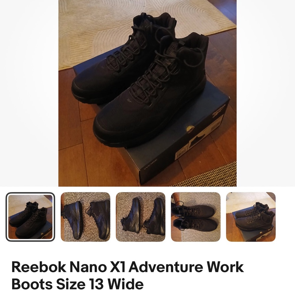Reebok Nano X1 Adventure Black Work Boots